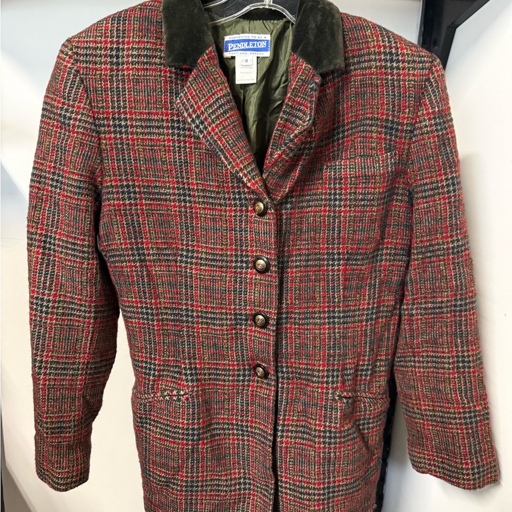 Pendleton Women's Wool Plaid Blazer